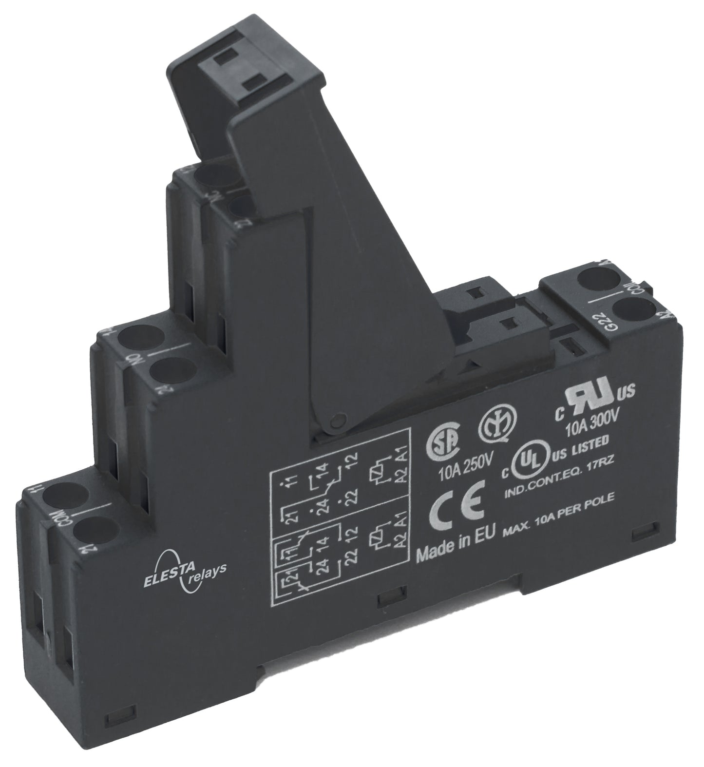 Elesta SRD-SGR2A KV2 DIN Rail Socket for Relay Series SGR282ZK (+Variants 1 & 2)