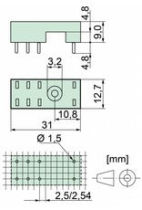 Elesta SRP-SGR2 PCB Socket for Relay Series SGR282ZK (variants 1 & 2)